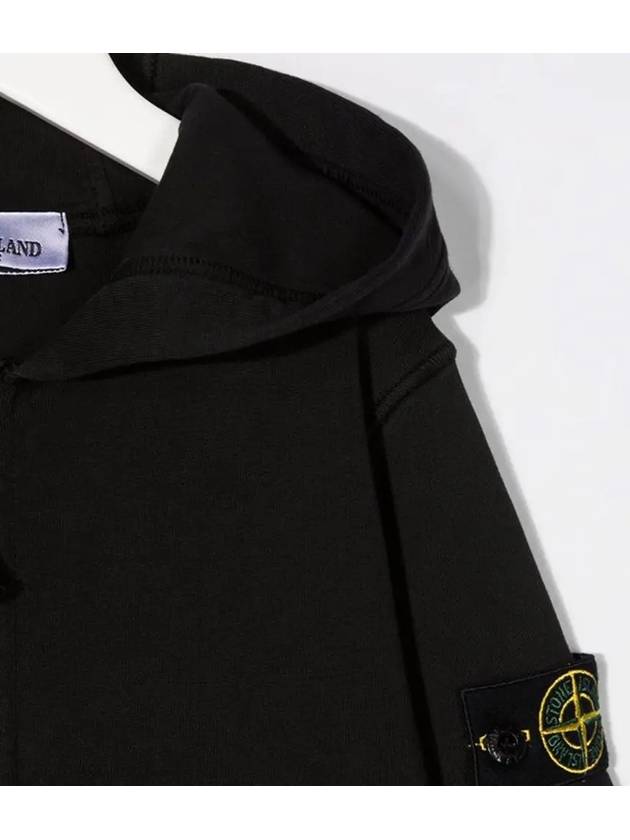 Kids Waffen Patch Hooded Zip up Black 761660740 V0029 - STONE ISLAND - BALAAN 4