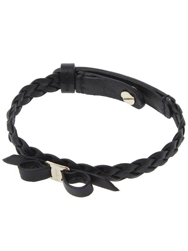 Vara Bow Leather Bracelet Black - SALVATORE FERRAGAMO - BALAAN 2