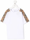 Kids Vintage Check Panel Pattern T Shirt 8054142 - BURBERRY - BALAAN 2