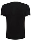 Bumpy Contrast Short Sleeve T-Shirt Black - COURREGES - BALAAN 3