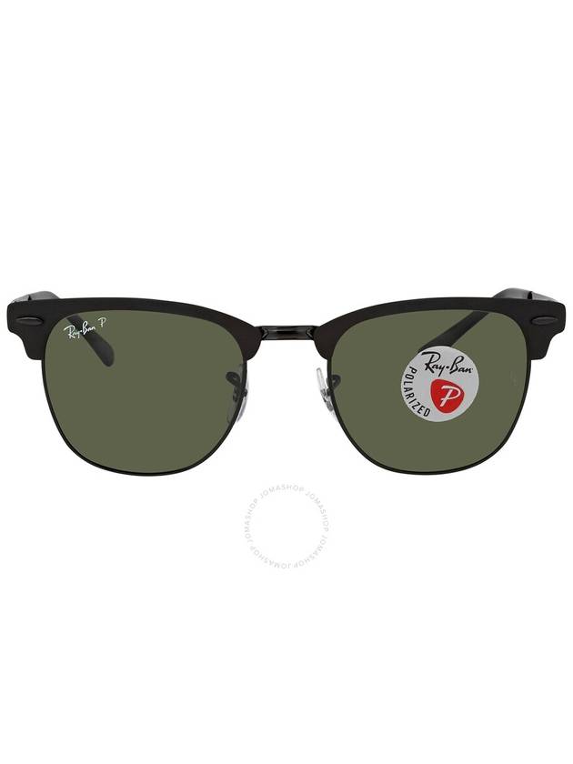 Ray Ban Clubmaster Metal Polarized Green Classic G-15 Unisex Sunglasses RB3716 186/58 51 - RAY-BAN - BALAAN 1