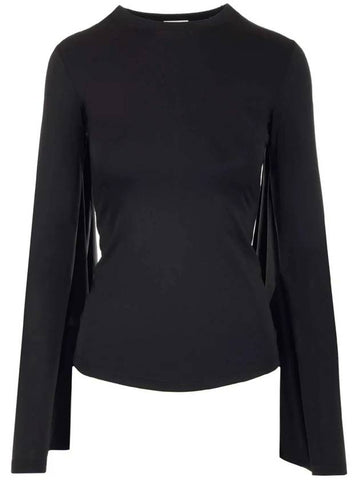 Ruffle Blouse Black - BURBERRY - BALAAN 1