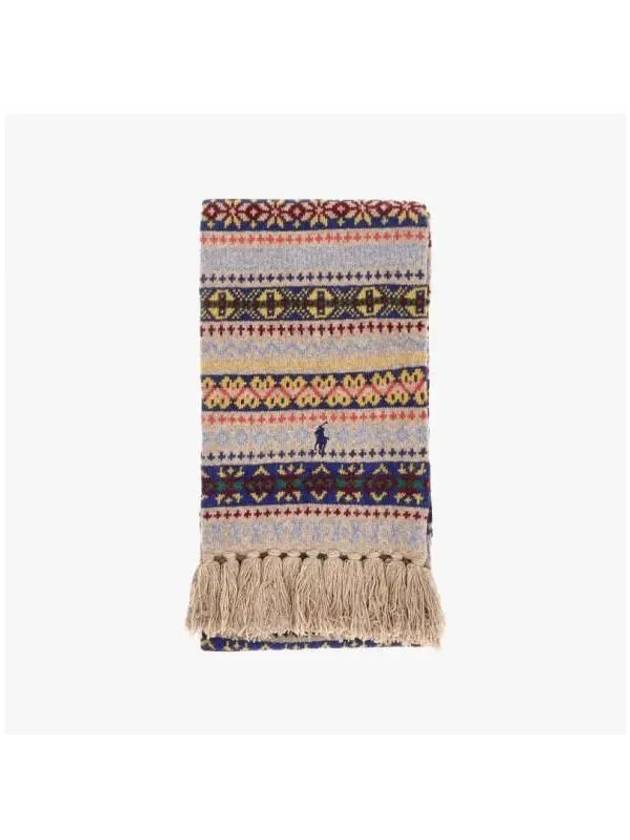 PC1312 107 Pony Fair Isle Fringe Muffler - POLO RALPH LAUREN - BALAAN 2