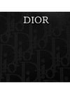 Homme Leather Zipper Pouch Clutch Bag Black - DIOR - BALAAN.