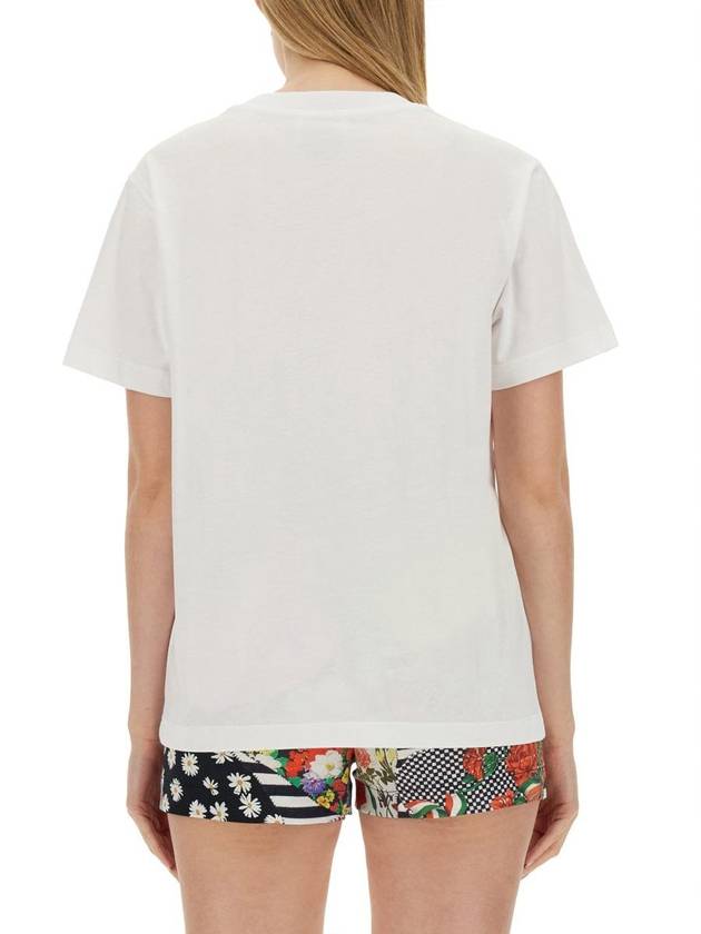 short sleeve t-shirt 07033762 2001 WHITE - MOSCHINO - BALAAN 4