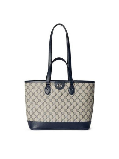 Gucci Ophidia Gg Supreme Small Tote Bag Navy - GUCCI - BALAAN 1