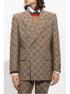 Maxi Horsebit Cotton Jacket Beige Brown - GUCCI - BALAAN 4