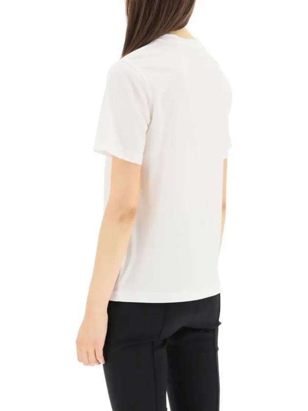 Logo Cotton Short Sleeve T-Shirt White - BURBERRY - BALAAN 4