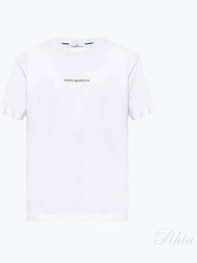 Micro Graphics One Print Short Sleeve T Shirt White - STONE ISLAND - BALAAN 2