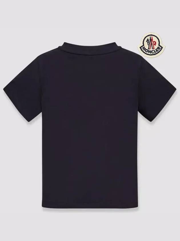 Baby Logo T Shirt Night Blue 8C00005 8790N 778 2A 3A - MONCLER - BALAAN 3