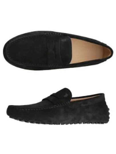 Men's Suede Gommino Driving Shoes Black - TOD'S - BALAAN 2