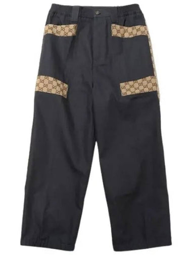 Cotton Canvas GG Trousers Pants - GUCCI - BALAAN 1