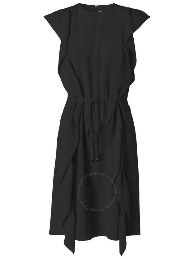 Burberry Kyle Ruffle Detail Silk Crepe De Chine Dress, Brand Size 2 (US Size 0) - BURBERRY - BALAAN 1