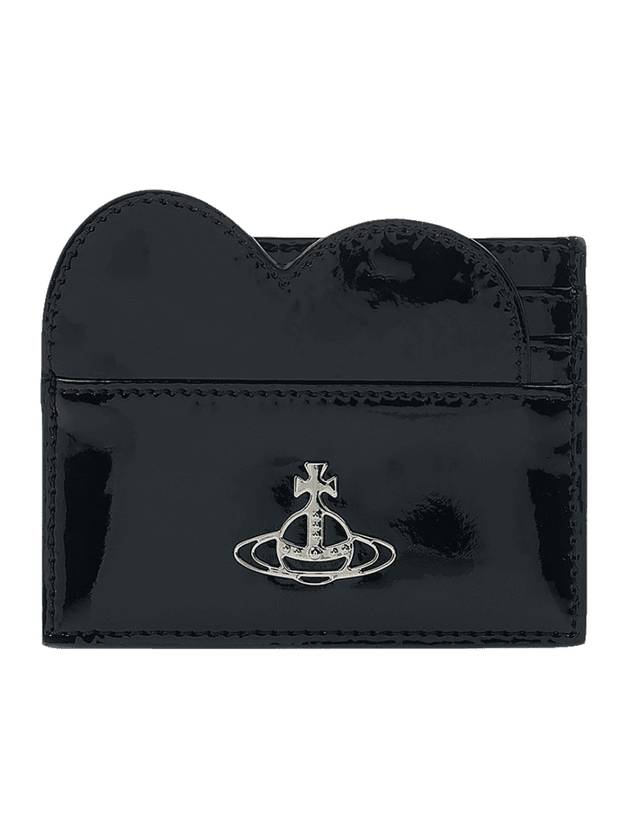 Patent Heart Card Wallet Black - VIVIENNE WESTWOOD - BALAAN 1