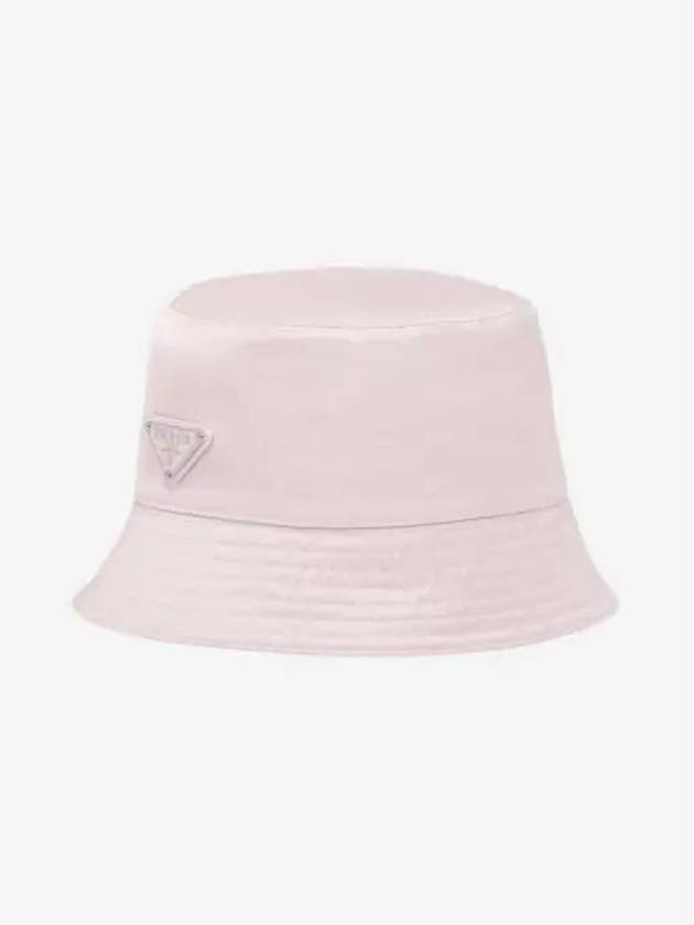 Re-Nylon Triangle Logo Bucket Hat Alabaster Pink - PRADA - BALAAN 3