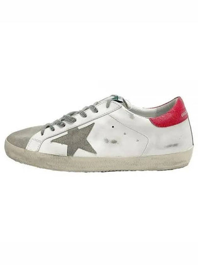 Superstar Suede Toe Red Tab Low Top Sneakers White - GOLDEN GOOSE - BALAAN 2