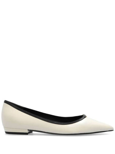 Tory Burch Double T Buckle Pointed Toe Flat Shoes - TORY BURCH - BALAAN 1