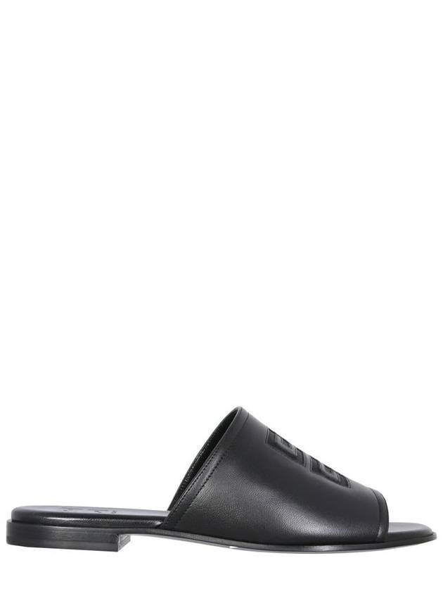 4G Logo Cut Out Flat Slippers Black - GIVENCHY - BALAAN 2