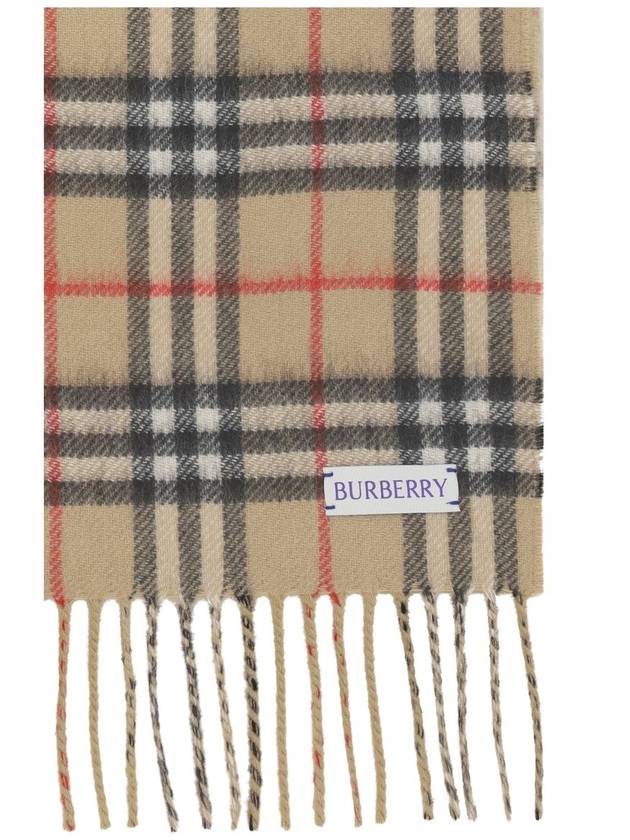 Check Cashmere Scarf Beige - BURBERRY - BALAAN 4