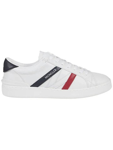 MONACO M Three Stripes Sneakers White 4M002 90 M3126 P07 - MONCLER - BALAAN 1