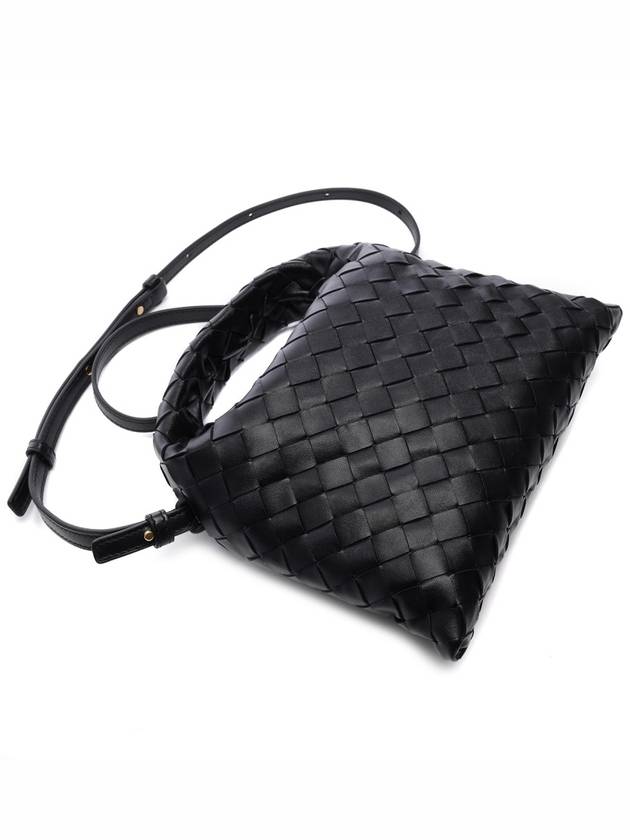 Intrecciato Mini Hop Tote Bag Black - BOTTEGA VENETA - BALAAN 6