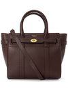 Bayswater Zipped Mini Classic Grain Tote Bag Oxblood - MULBERRY - BALAAN 2