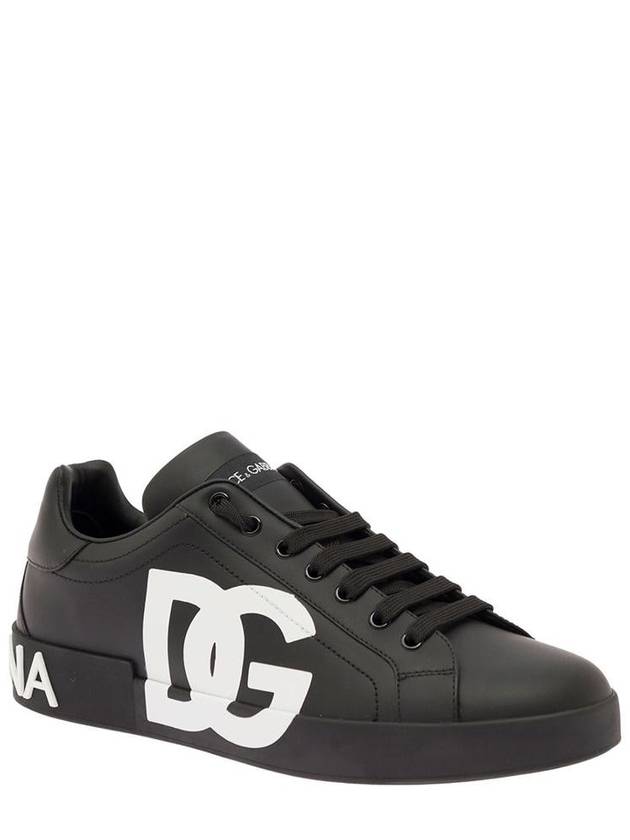 Saint Tropez Calfskin Sneakers Black - DOLCE&GABBANA - BALAAN 3