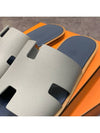 Men s Izmir Sandals Calfskin Absong Gray Navy - HERMES - BALAAN 2