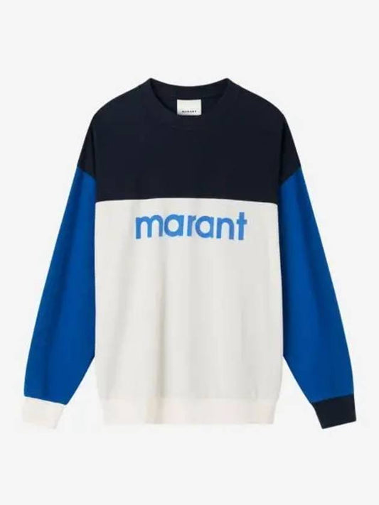 Aftone Lightweight Cotton Sweatshirt Blue - ISABEL MARANT - BALAAN 2