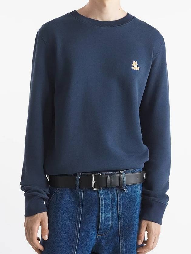 Chillax Patch Regular Sweatshirt Ink Blue - MAISON KITSUNE - BALAAN 4