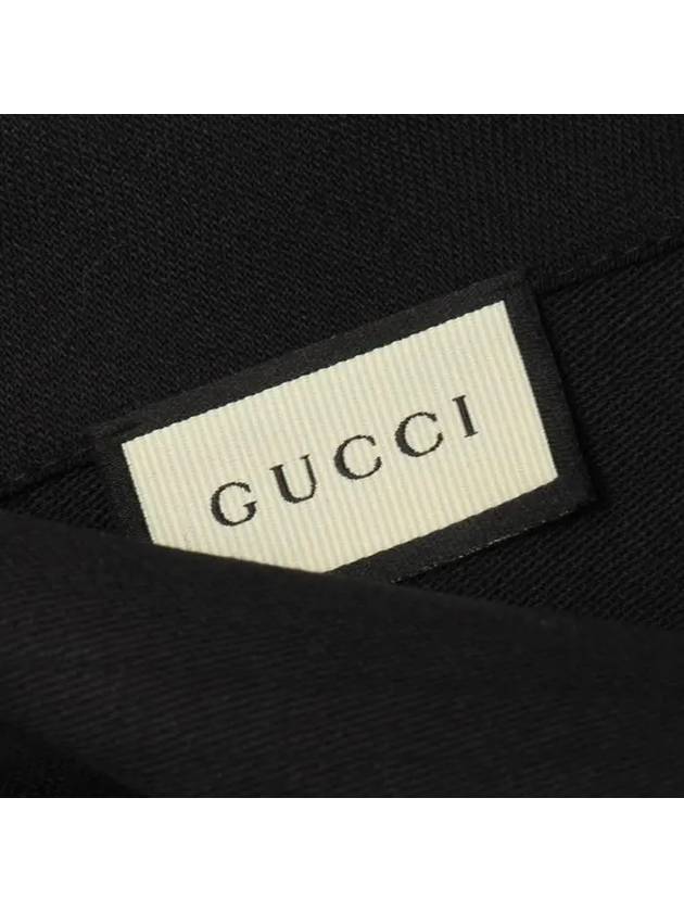 GG Jacquard Pattern Two-Tone Wool Silk Muffle Black - GUCCI - BALAAN 4