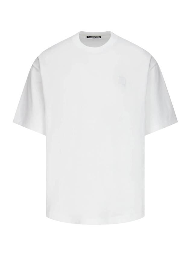 Face Patch Short Sleeve T-Shirt White - ACNE STUDIOS - BALAAN 1