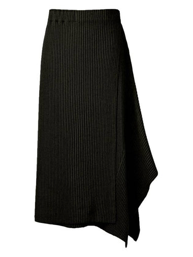 Women s Side Patch A Line Pleated Skirt Black - MONPLISSE - BALAAN 1