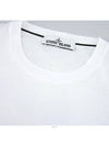 Small Rubber Logo Patch Short Sleeve T-Shirt White - STONE ISLAND - BALAAN 6