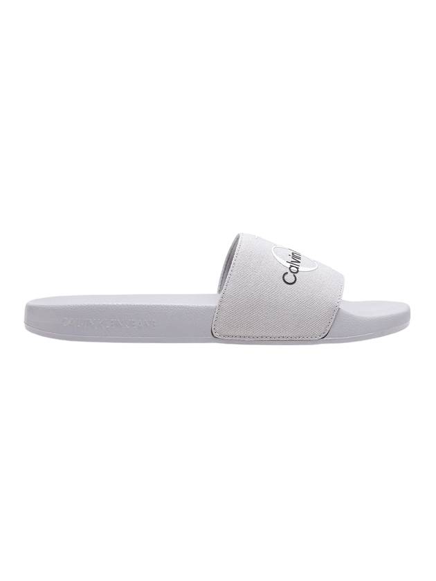 Jeans Monogram Bath Slippers Grey - CALVIN KLEIN - BALAAN 1