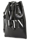 VLTN Logo Shiny Leather Crossbody Bag Black - VALENTINO - BALAAN 3