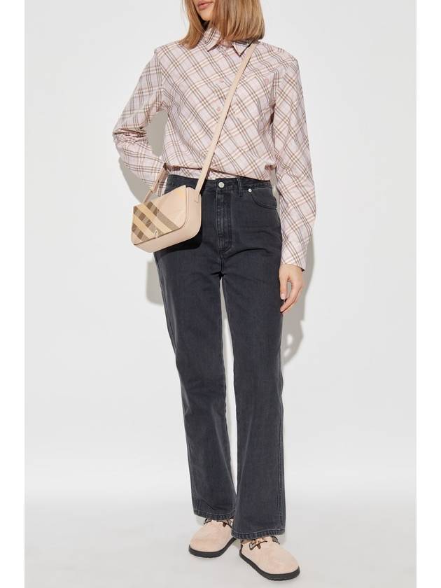 Burberry Checkered Shirt, Women's, Pink - BURBERRY - BALAAN 2