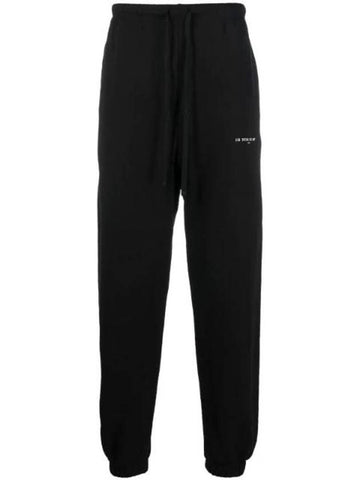 Logo Print Cotton Track Pants Black - IH NOM UH NIT - BALAAN 1