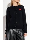 Red Heart Wappen Knit Cardigan Black - COMME DES GARCONS PLAY - BALAAN 4