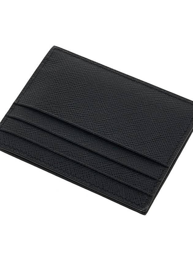 Embossed Triangle Logo Card Wallet Black - PRADA - BALAAN 9