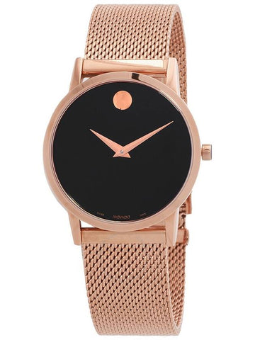 Movado Museum Classic Quartz Black Dial Ladies Watch 0607648 - MOVADO - BALAAN 1