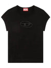 T Angie Peekaboo Logo Short Sleeve T-Shirt Black - DIESEL - BALAAN 2