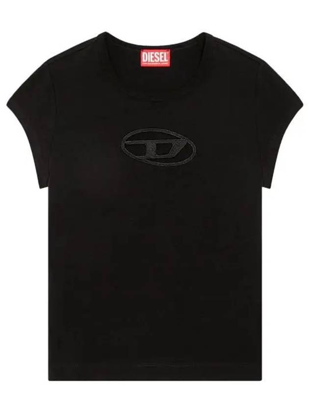 T Angie Peekaboo Logo Short Sleeve T-Shirt Black - DIESEL - BALAAN 2