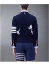 Hector 4 Bar Stripe Cardigan Black - THOM BROWNE - BALAAN 3