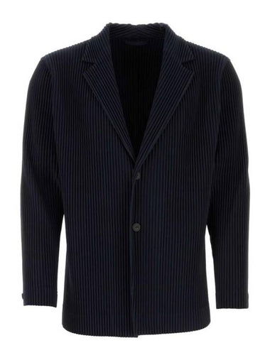 Homme Plisse Basics Pleated Blazer Jacket Black - ISSEY MIYAKE - BALAAN 1