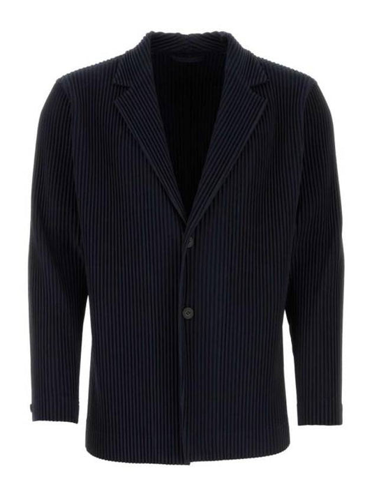 Homme Plisse Basics Pleated Blazer Jacket Black - ISSEY MIYAKE - BALAAN 1