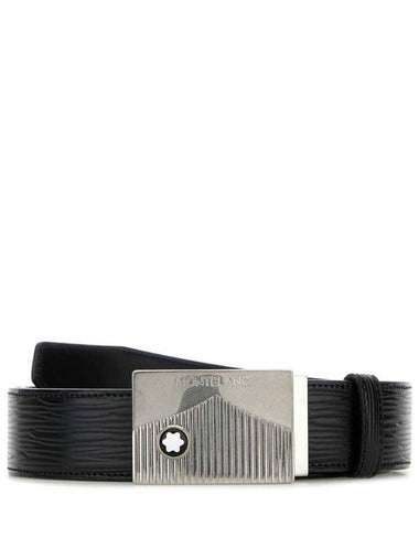 Logo Buckle Reversible Belt 35mm Black - MONTBLANC - BALAAN 1