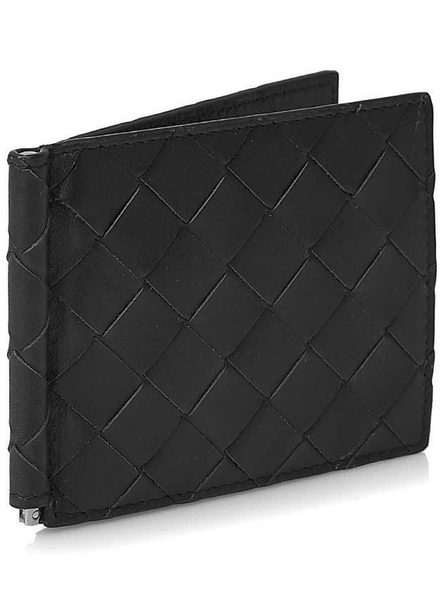 Intrecciato Bill Clip Card Wallet Black - BOTTEGA VENETA - BALAAN 3