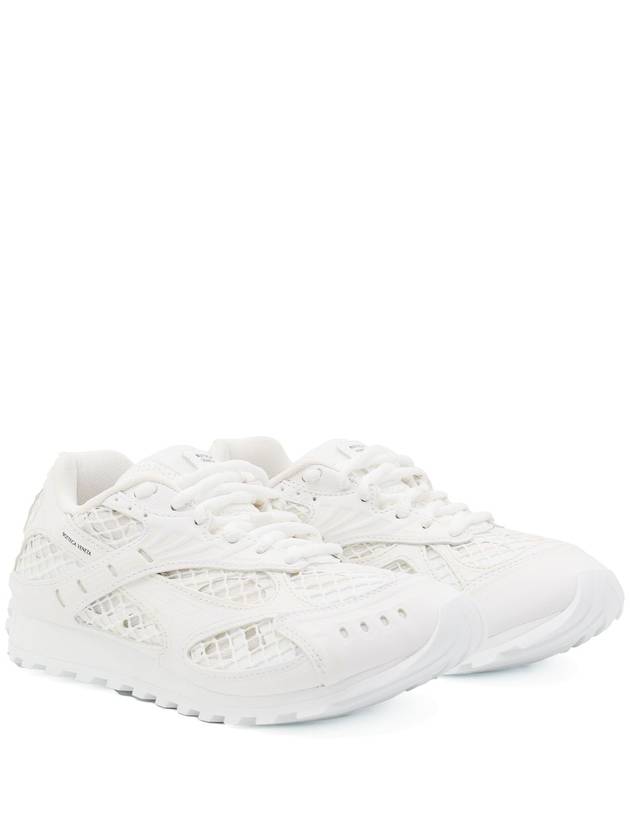 Orbit Mesh Rubber Low Top Sneakers Silver White - BOTTEGA VENETA - BALAAN 6