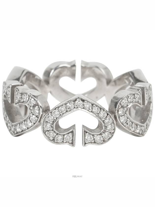 C heart ring white gold diamond 53 74369 - CARTIER - BALAAN 1